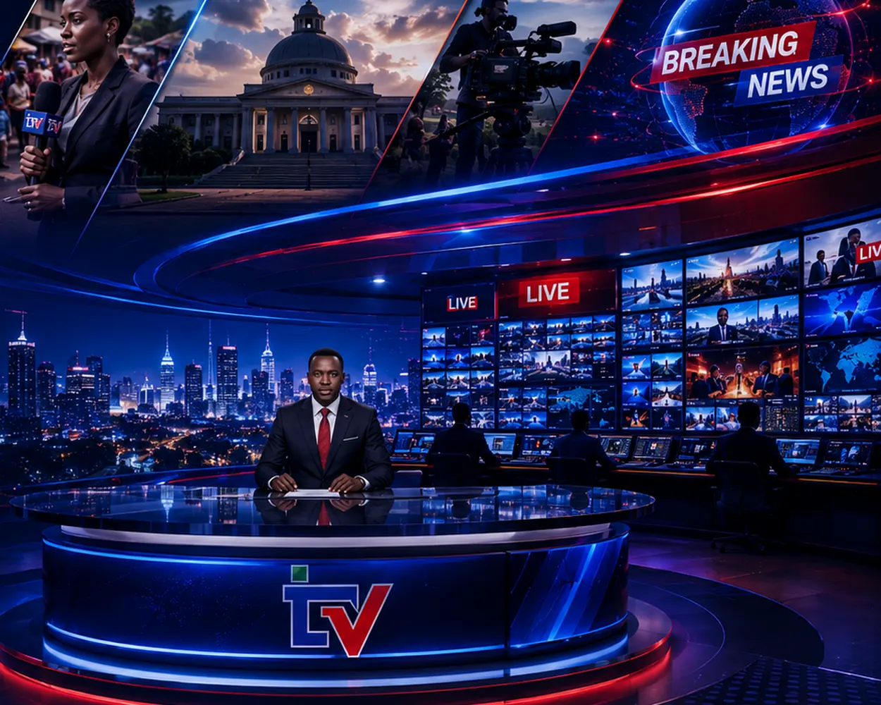 iTV Uganda news studio, field reporting and breaking news coverage