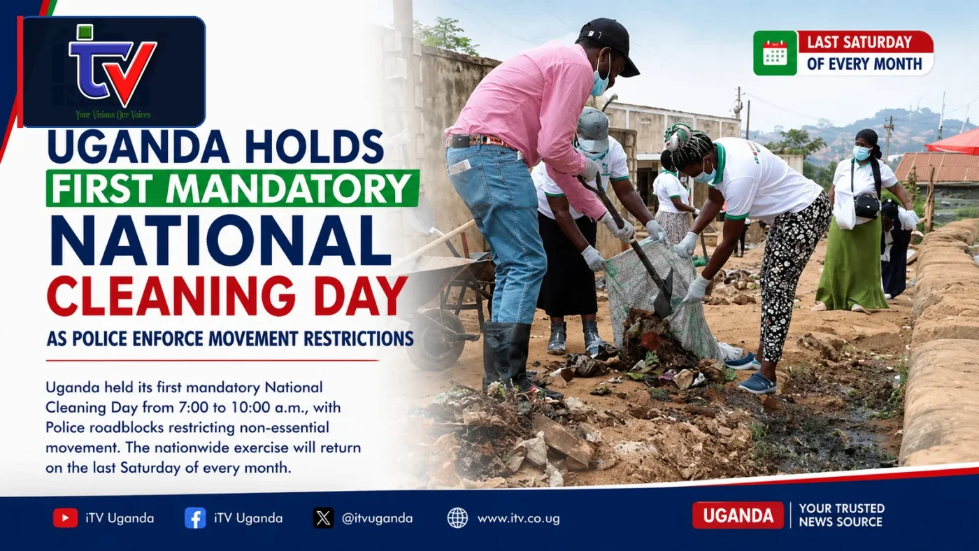 Uganda Holds First Mandatory National Cleaning Day as Police Enforce Movement Restrictions